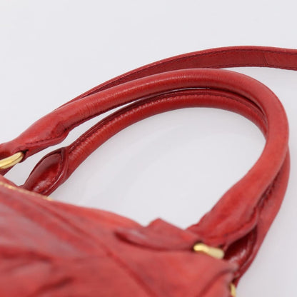 Miu Miu Coffer Convertible Satchel Matelasse Leather, Red, Leather, Handbag
