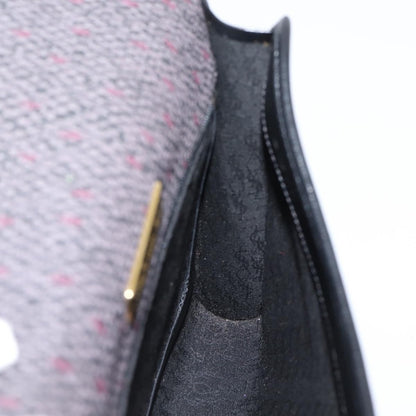 Saint Laurent Vintage Shoulder bag Leather, Gray, Canvas, Shoulder Bag