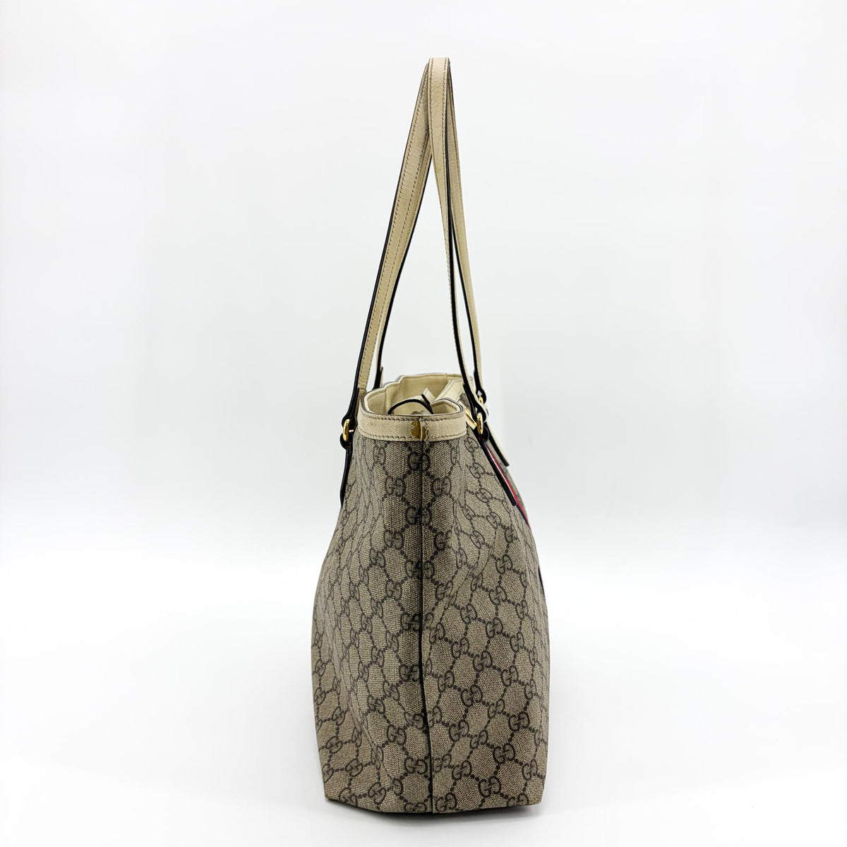 Gucci Ophidia Shopping GG Coated Canvas, Beige, Canvas, Tote Bag