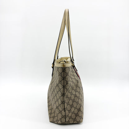 Gucci Ophidia Shopping GG Coated Canvas, Beige, Canvas, Tote Bag