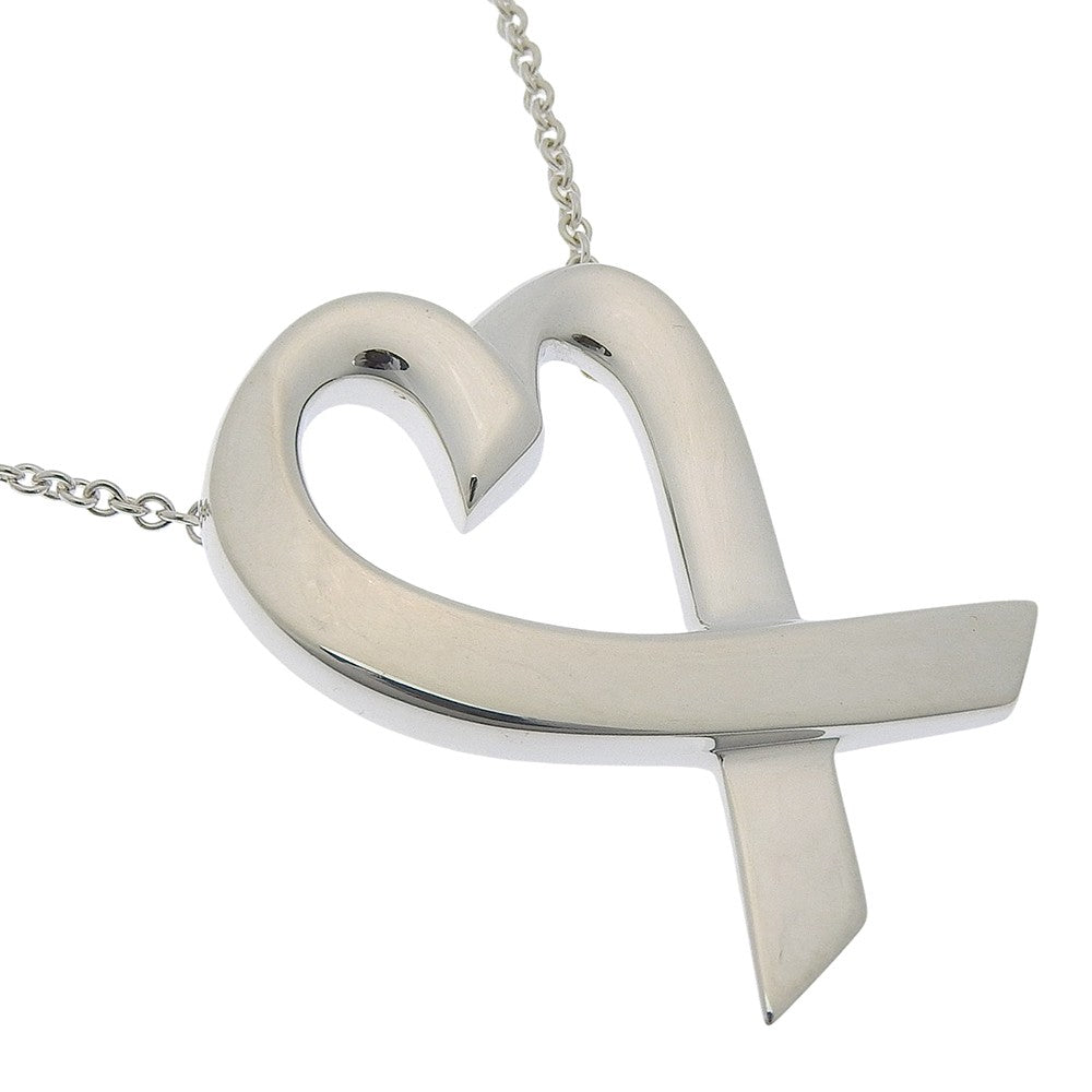 Tiffany & Co. Paloma Picasso Loving Heart Silver, Silver, Silver, Necklace