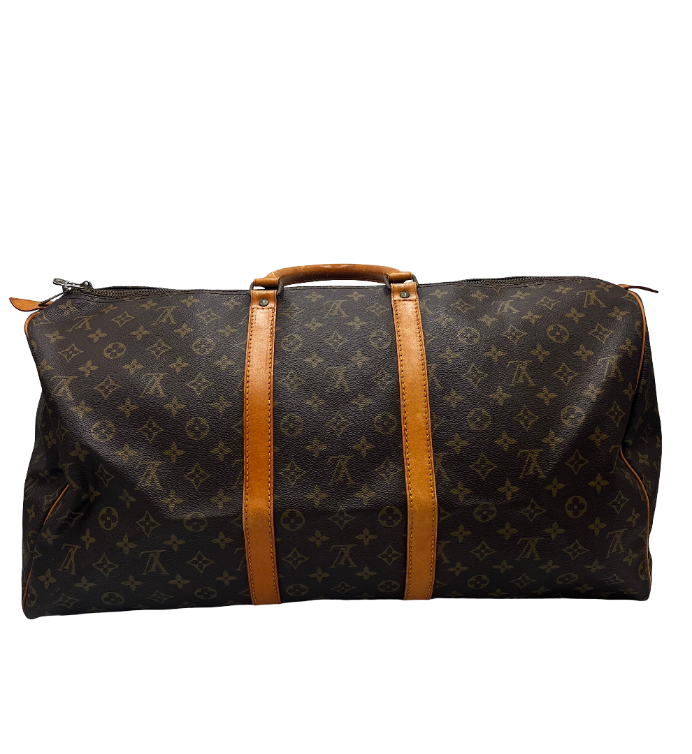 Louis Vuitton Keepall Bag Monogram Canvas, Brown, Canvas, Travel Bag