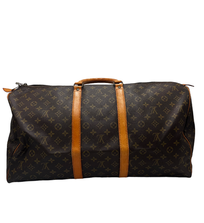 Louis Vuitton Keepall Bag Monogram Canvas, Brown, Canvas, Travel Bag