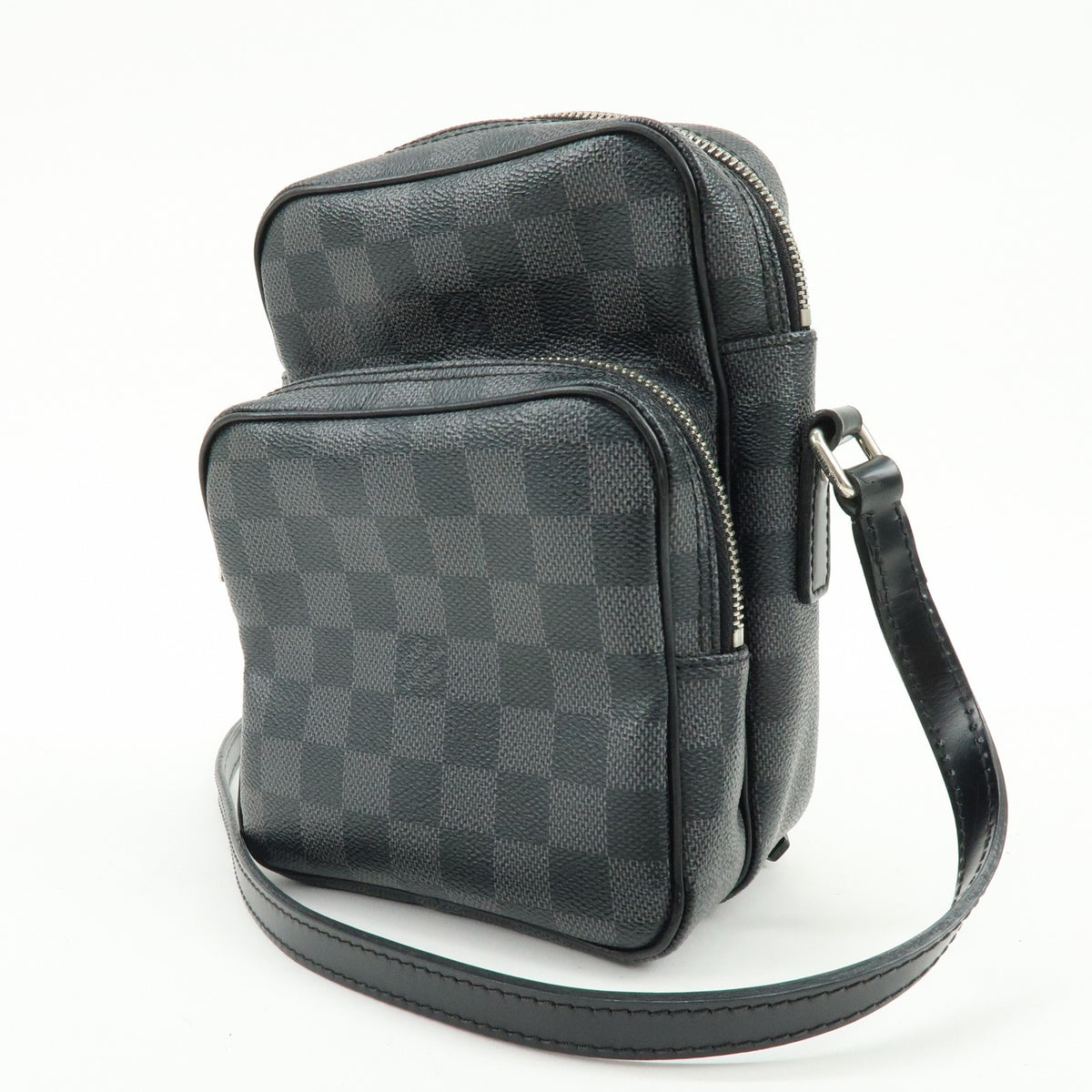 Louis Vuitton Rem Damier Graphite, Black, Canvas, Handbag