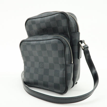 Louis Vuitton Rem Damier Graphite, Black, Canvas, Handbag