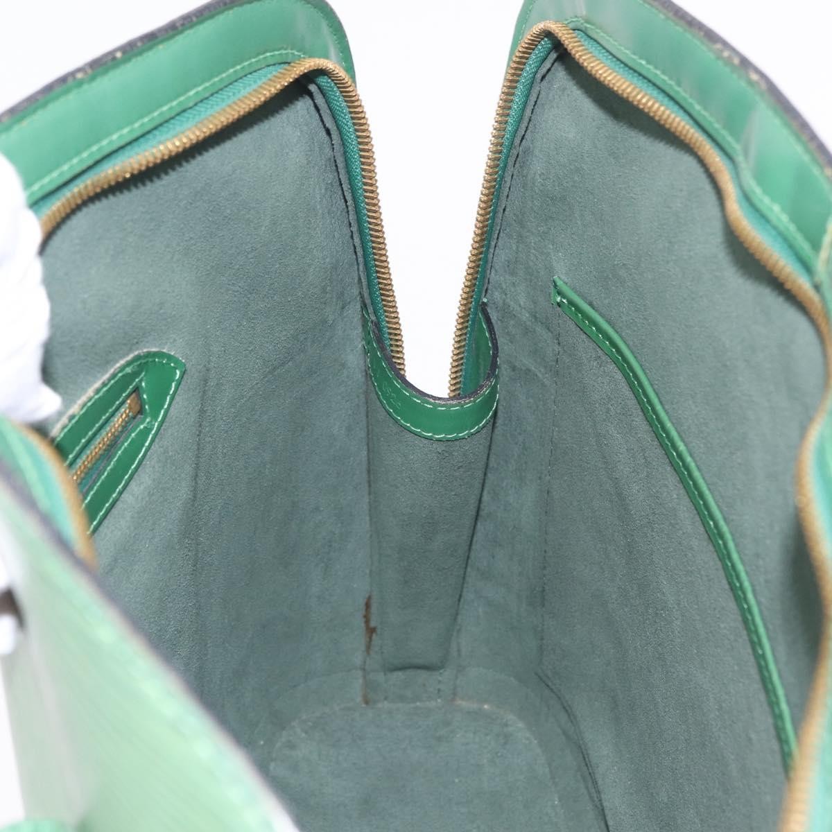 Louis Vuitton Lussac Epi Leather, Green, Leather, Handbag