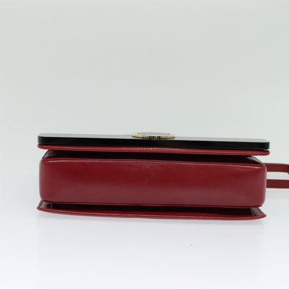 Bvlgari Signature Leather, Red, Leather, Shoulder Bag