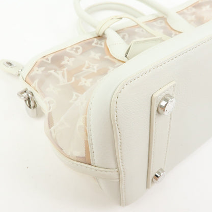 Louis Vuitton Transparence Lockit Mesh and Leather, White, Mesh, Handbag