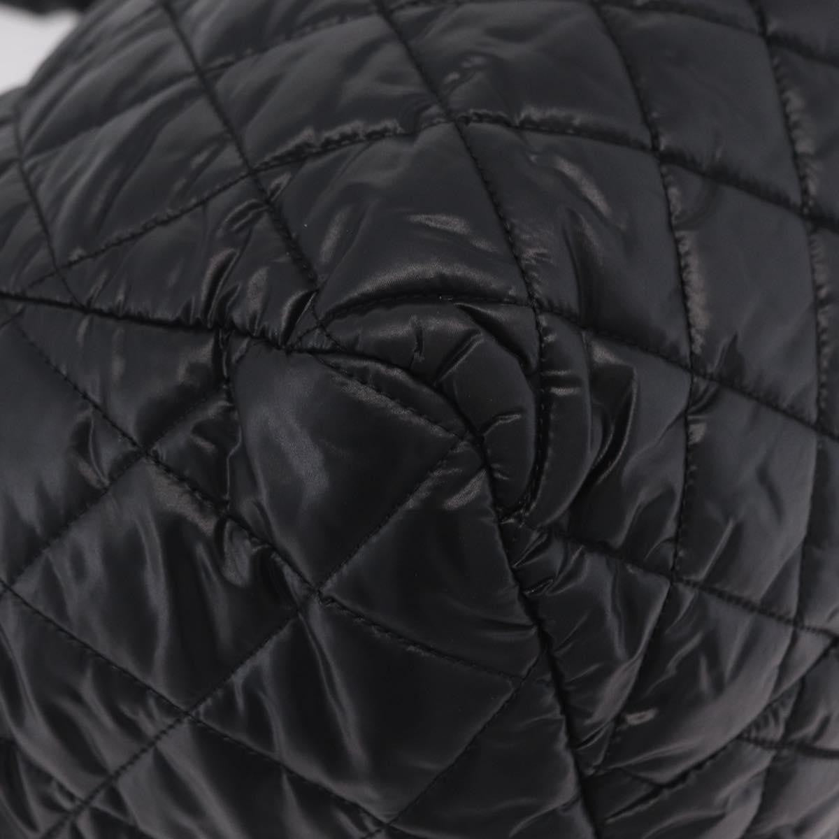 Chanel Coco Cocoon Bowling Quilted Nylon, Black, Nylon, Handbag