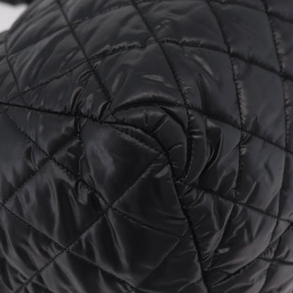 Chanel Coco Cocoon Bowling Quilted Nylon, Black, Nylon, Handbag