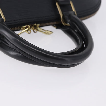 Louis Vuitton Alma Epi, Black, Leather, Handbag