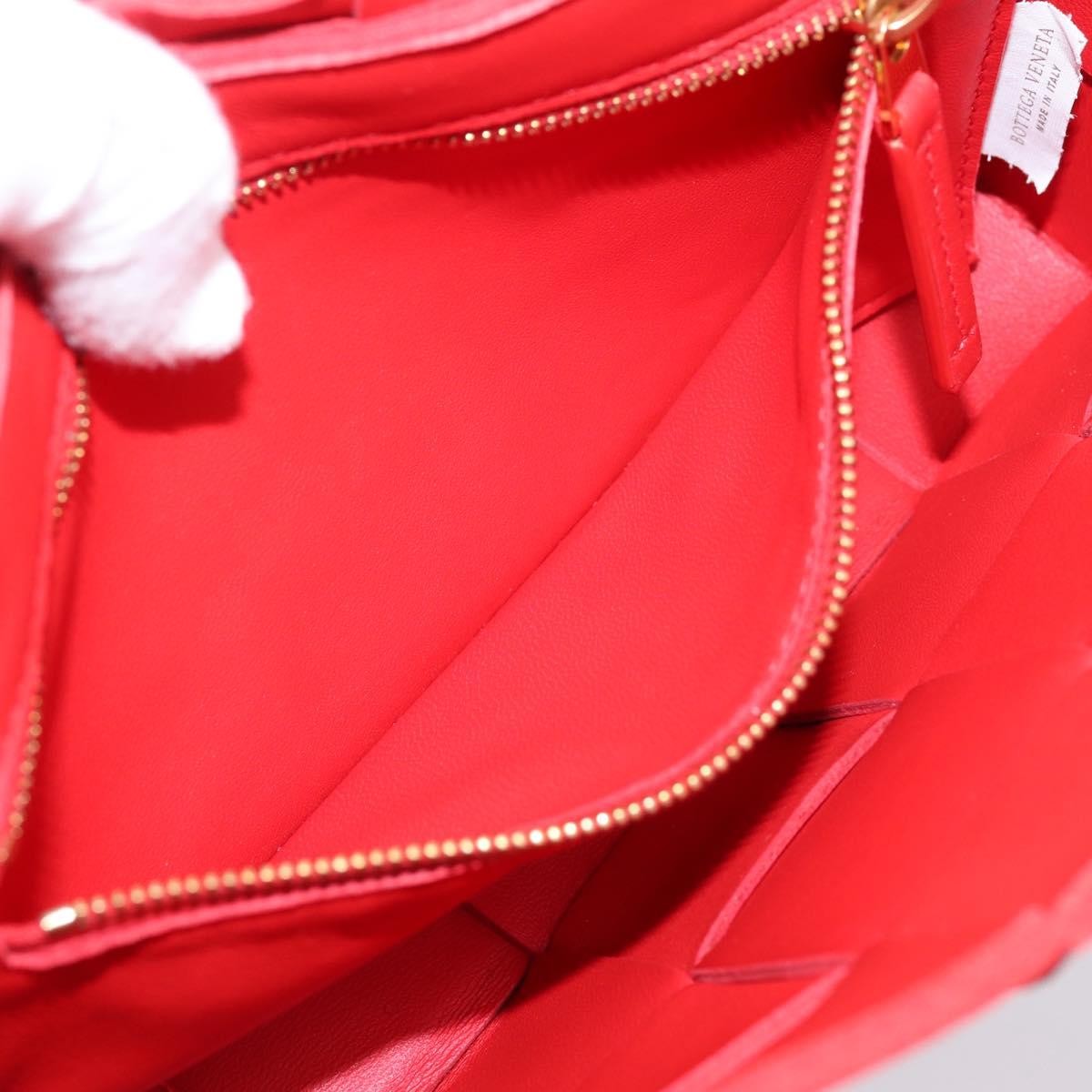 Bottega Veneta Cassette Maxi Intrecciato Leather, Red, Leather, Crossbody Bag