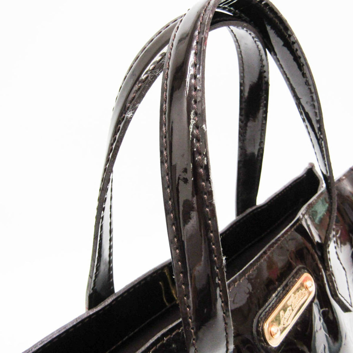 Louis Vuitton Wilshire Monogram Vernis, Burgundy, Patent Leather, Handbag