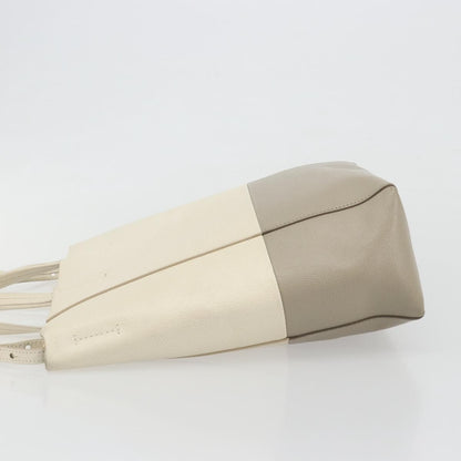 Celine Vertical Bi-Cabas Tote Leather, Beige, Leather, Tote Bag