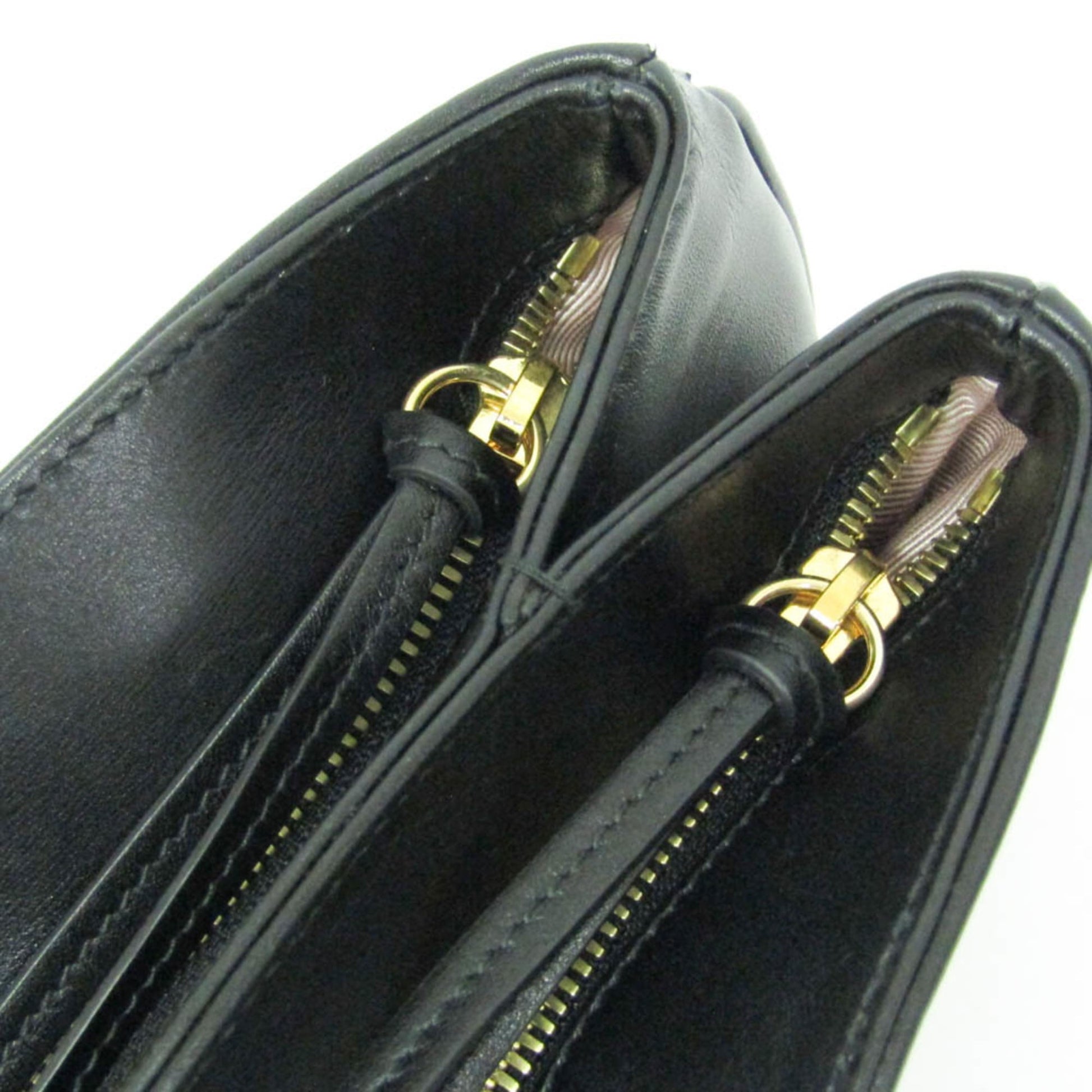 Gucci Arli Top Handle Leather, Black, Leather, Handbag