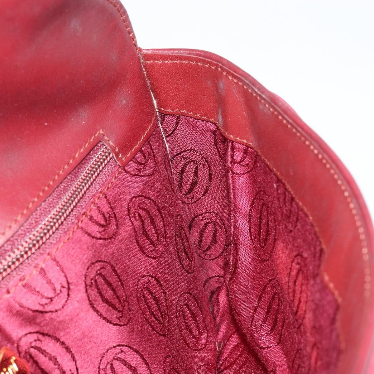 Cartier Must de Cartier Clutch Leather, Burgundy, Leather, Clutch