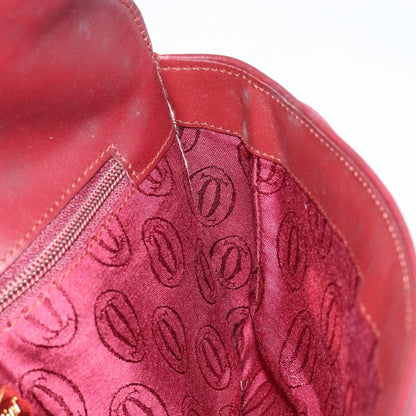 Cartier Must de Cartier Clutch Leather, Burgundy, Leather, Clutch