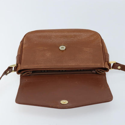 Burberry Flap Shoulder Leather, Brown, Leather, Shoulder Bag