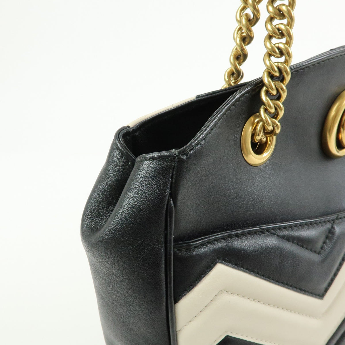 Gucci GG Marmont Chain Matelasse Leather, Black, Leather, Crossbody Bag