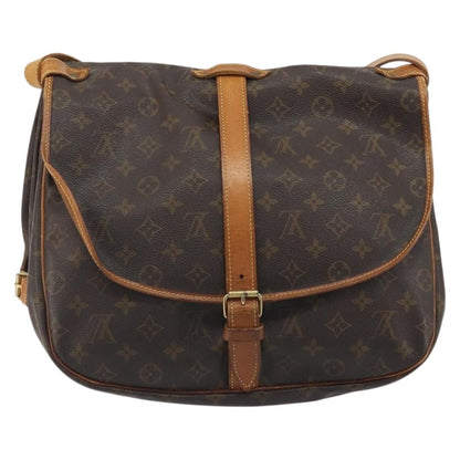 Louis Vuitton Saumur Monogram, Brown, Canvas, Shoulder Bag