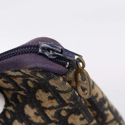 Christian Dior Wristlet Clutch Oblique Canvas, Navy, Canvas, Clutch