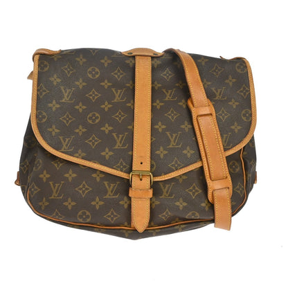 Louis Vuitton Saumur Monogram, Brown, Canvas, Shoulder Bag