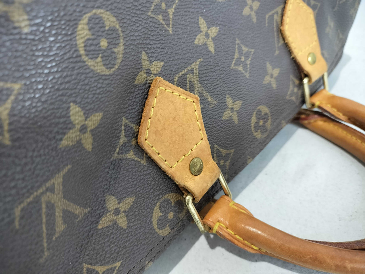 Louis Vuitton Speedy Monogram Canvas, Brown, Canvas, Handbag