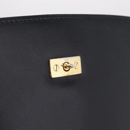 Gucci Vintage Bamboo Top Handle Leather, Black, Leather, Handbag