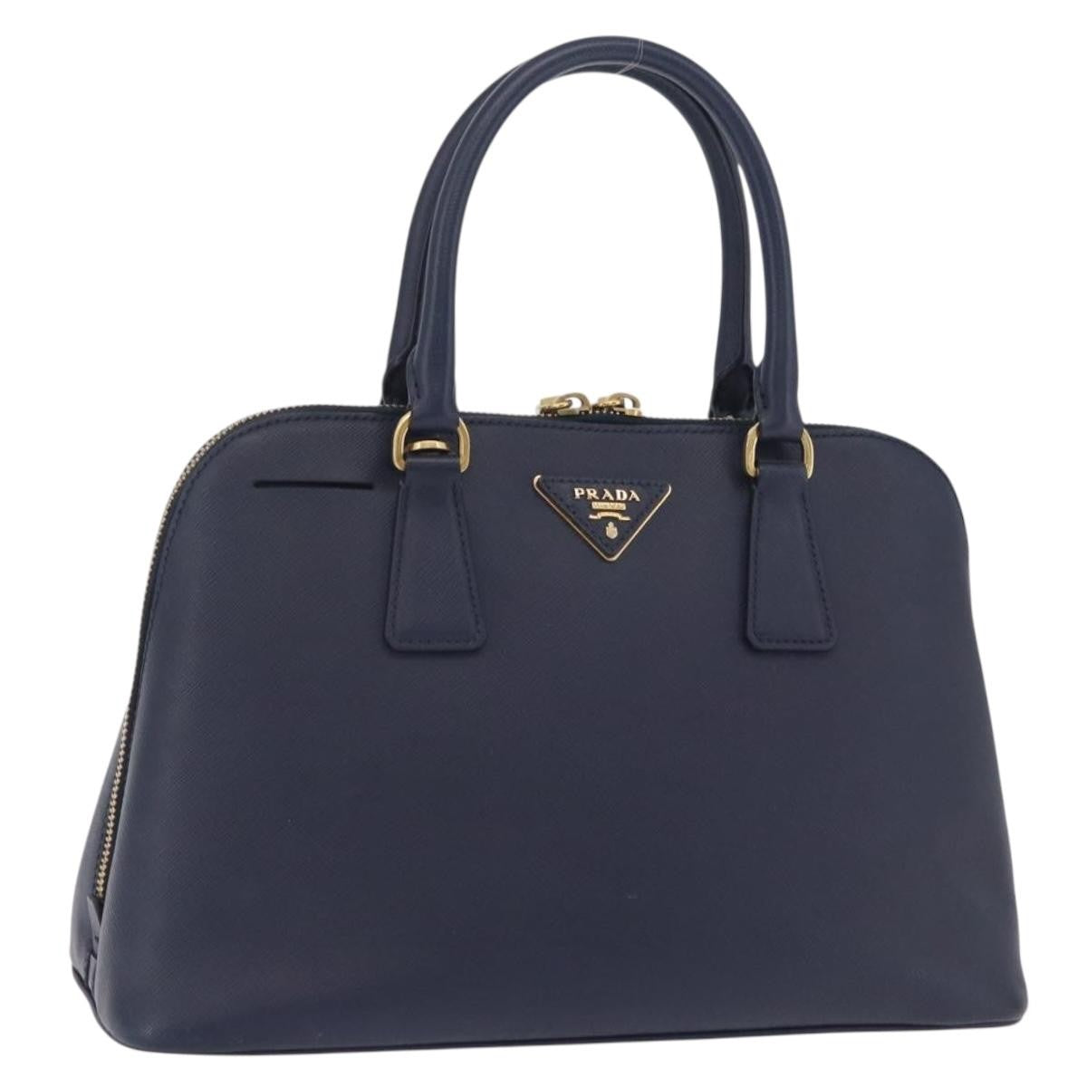 Prada Promenade Saffiano Leather, Navy, Leather, Handbag