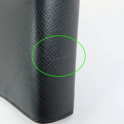 Louis Vuitton Ring Agenda Cover Taiga Leather, Gray, Leather, Briefcase