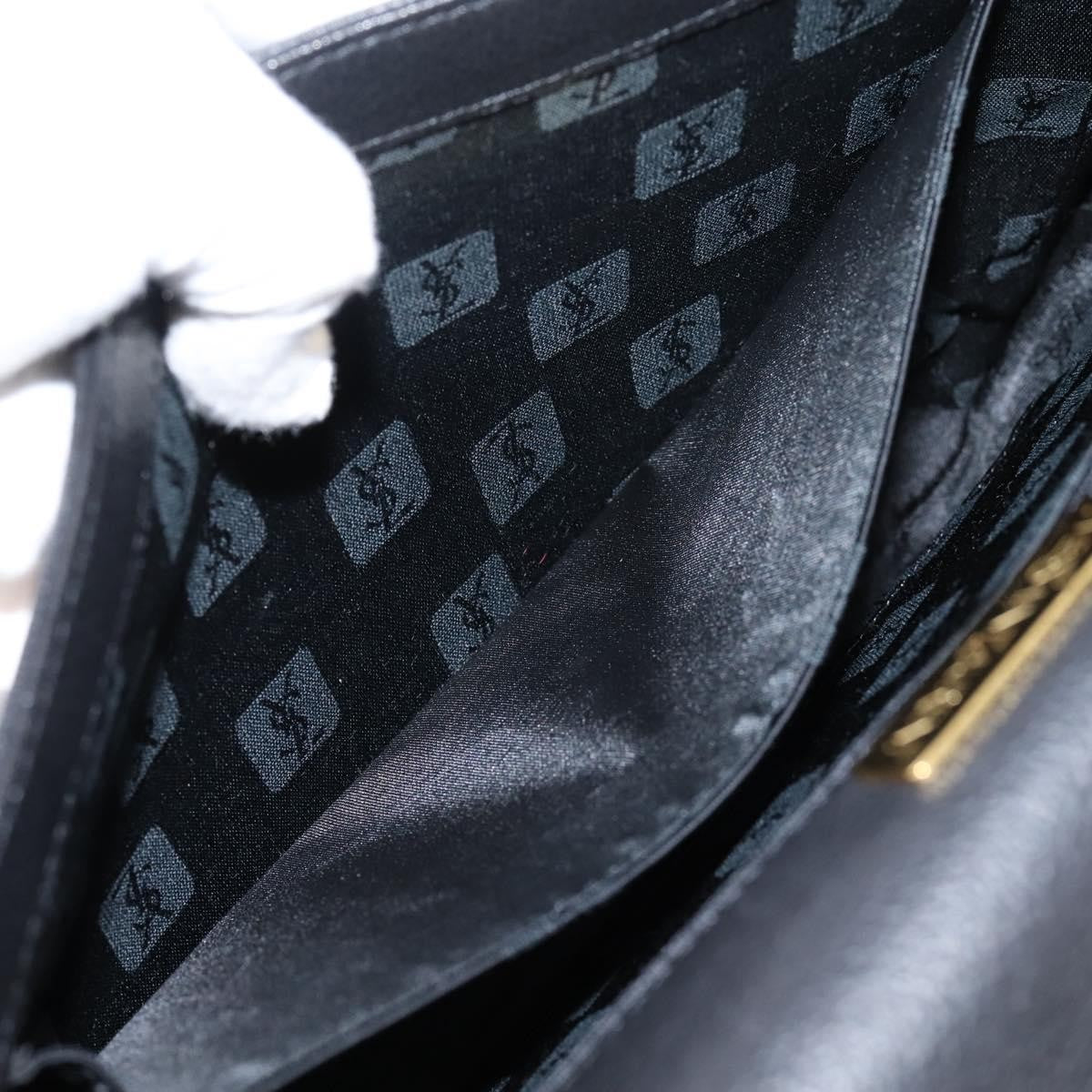 Saint Laurent Vintage Shoulder bag leather, Black, Leather, Shoulder Bag