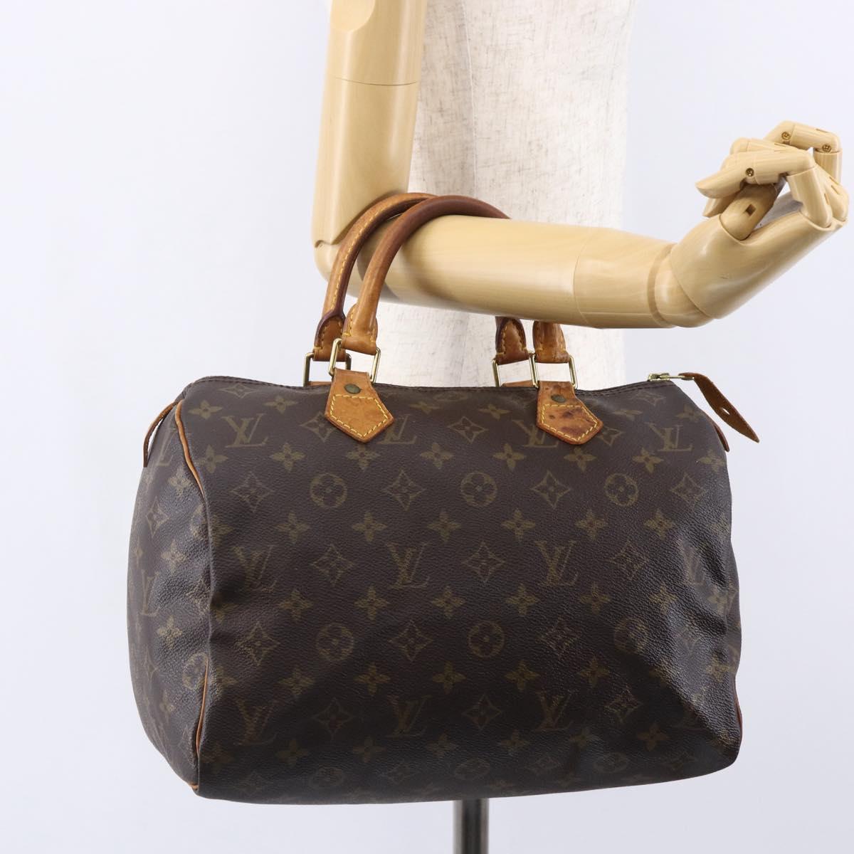 Louis Vuitton Speedy Handbag Monogram Canvas, BROWN, CANVAS, Handbag
