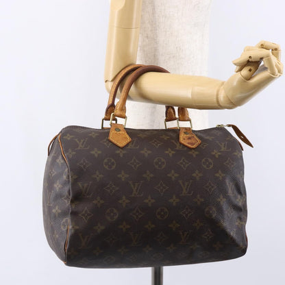 Louis Vuitton Speedy Handbag Monogram Canvas, BROWN, CANVAS, Handbag