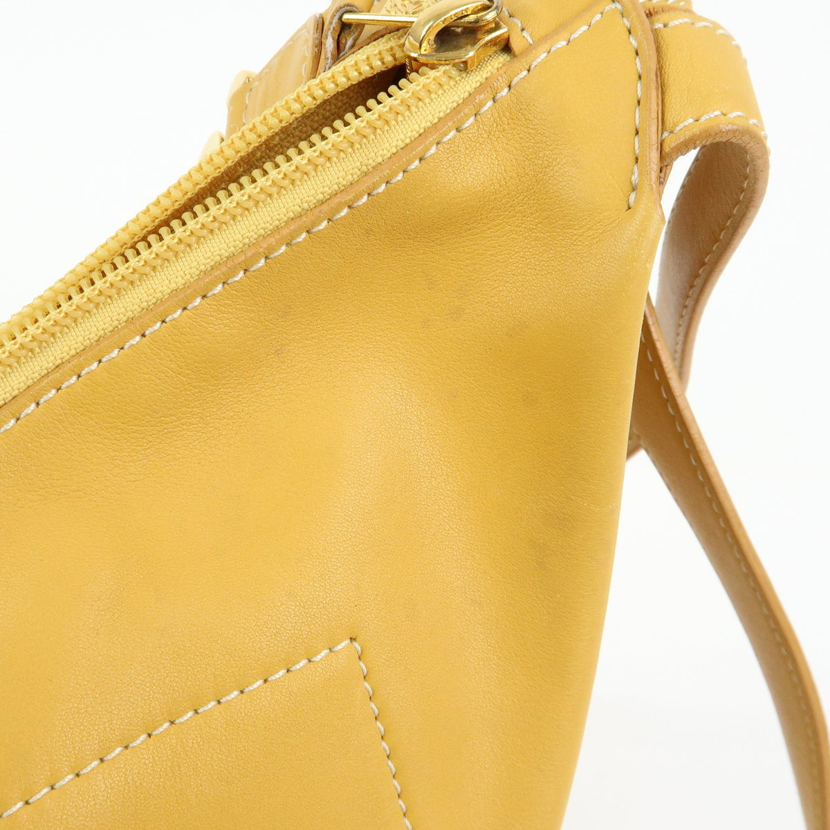 Loewe Anton Leather, Yellow, Leather, Backpack