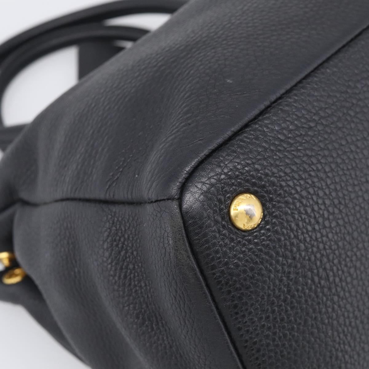 Prada Vintage Leather, Black, Leather, Handbag