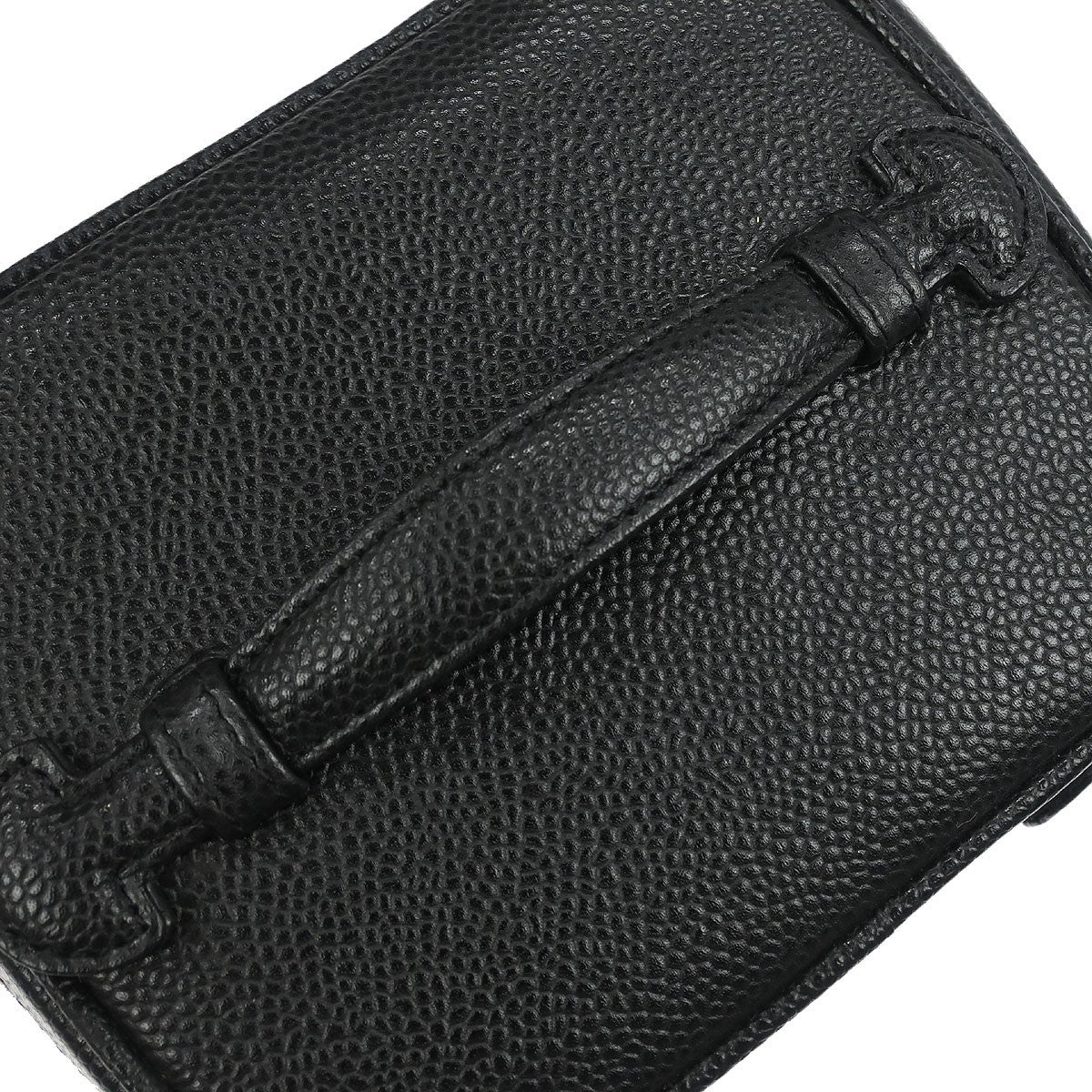 Chanel Vintage Timeless Cosmetic Case Caviar, Black, Leather, Handbag