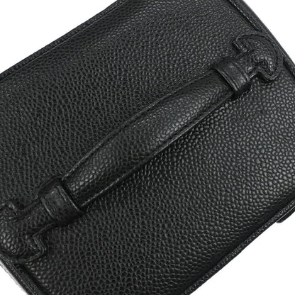 Chanel Vintage Timeless Cosmetic Case Caviar, Black, Leather, Handbag