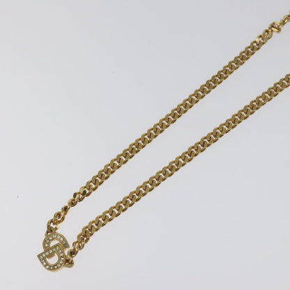Christian Dior CD Pendant Metal and Crystals, Gold, Metal, Necklace