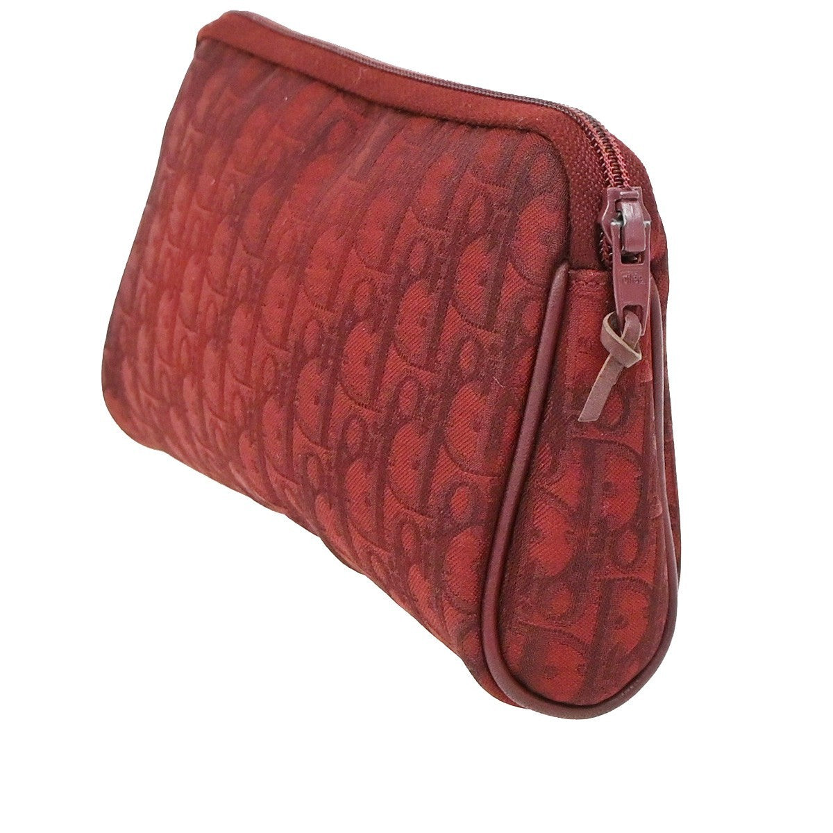 Christian Dior Vintage Trotter Canvas, Red, Canvas, Clutch