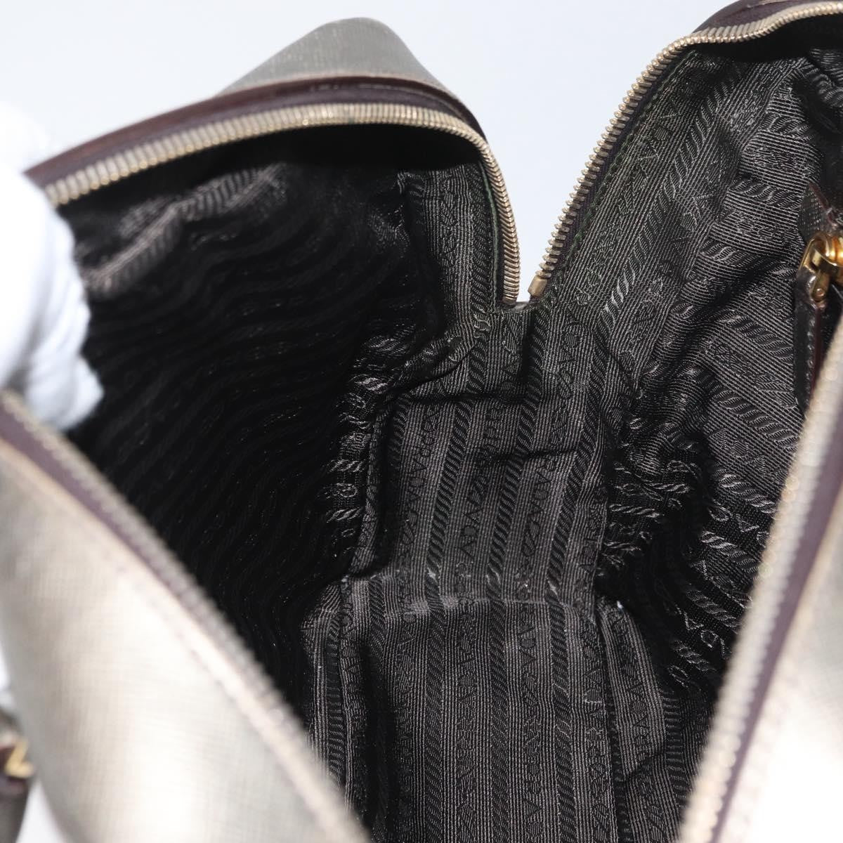 Prada Bauletto Saffiano Leather, Gold, Leather, Handbag