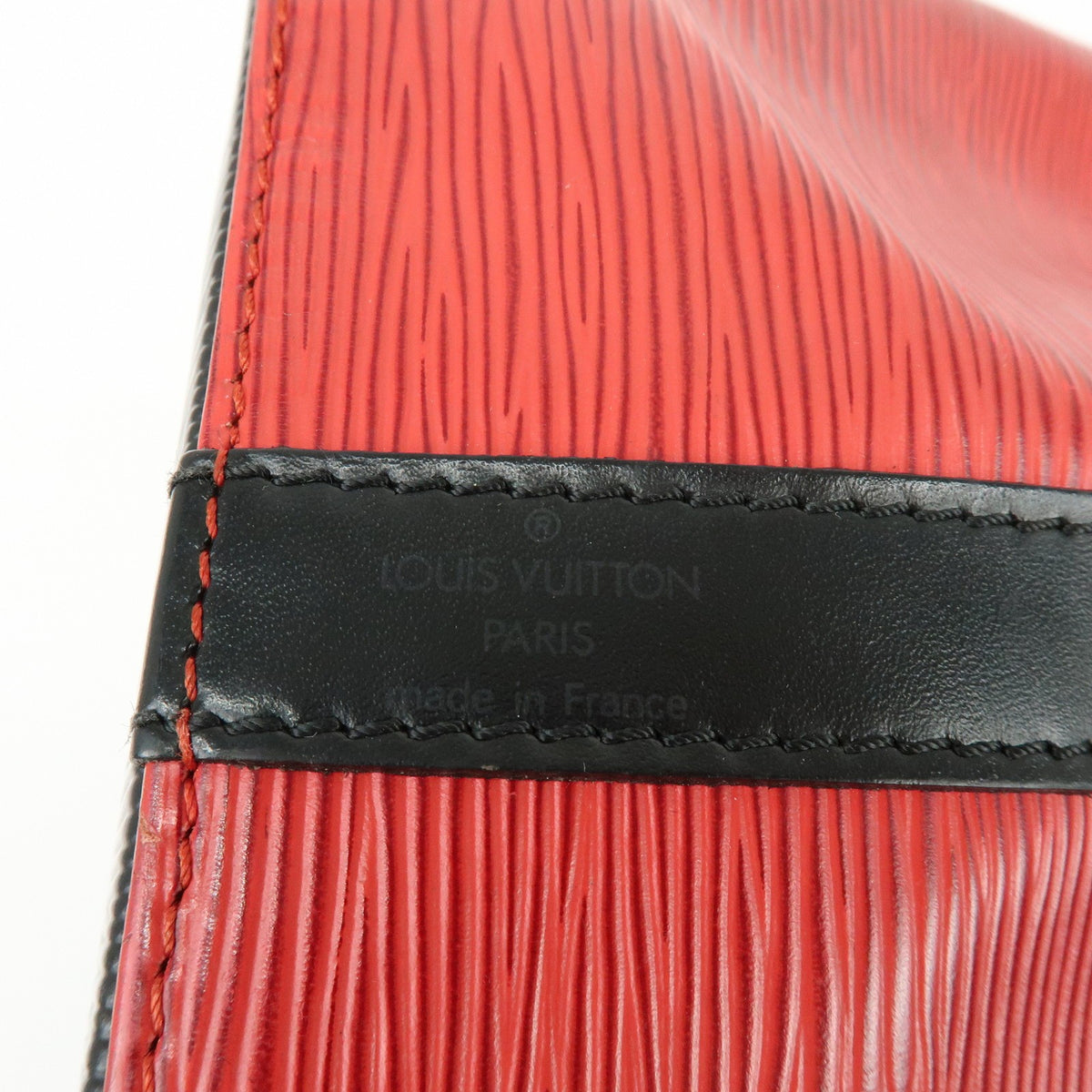 Louis Vuitton Bicolor Petit Noe Epi Leather, Red, Leather, Handbag