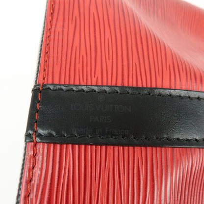 Louis Vuitton Bicolor Petit Noe Epi Leather, Red, Leather, Handbag