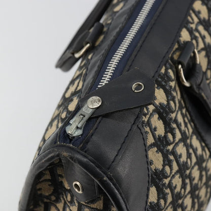Christian Dior Vintage Trotter Boston Diorissimo Canvas, Navy, Canvas, Handbag