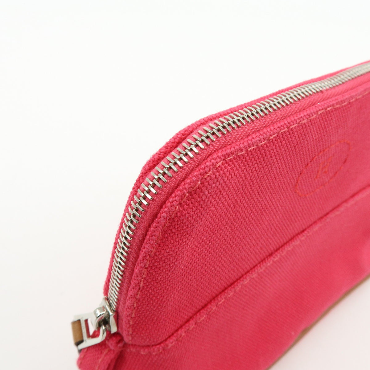 Hermes Bolide Travel Canvas, Pink, Cotton, Clutch