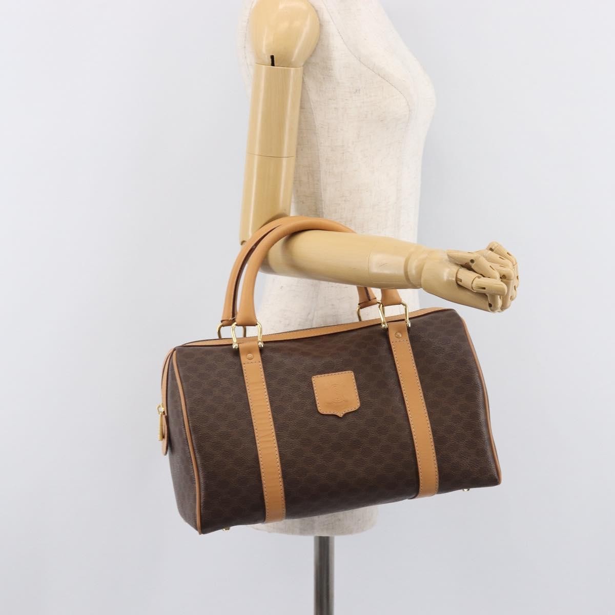 Celine Handbag Canvas, Brown, Canvas, Handbag