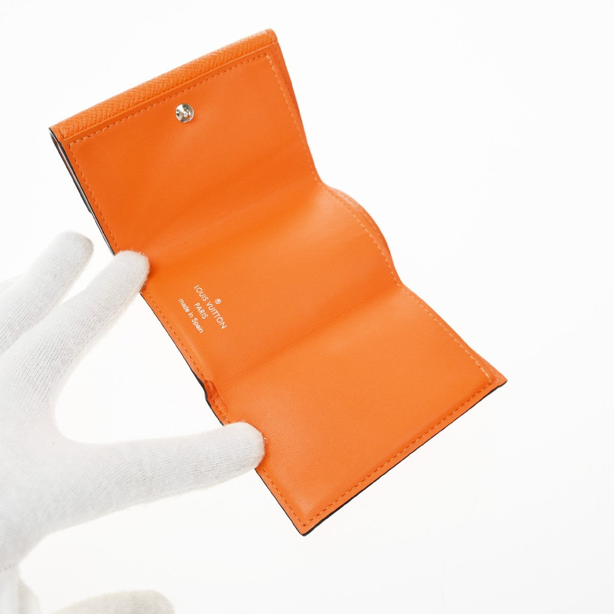 Louis Vuitton Discovery Monogram Taigarama, Orange, Leather, Wallet