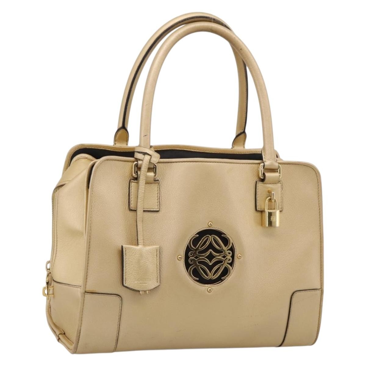 Loewe Amazona Leather, Gold, Leather, Handbag