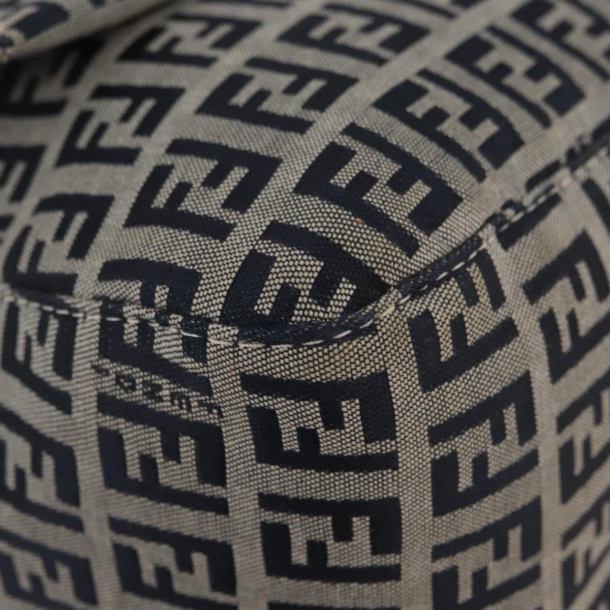 Fendi Baguette Zucchino Canvas, Navy, Canvas, Handbag