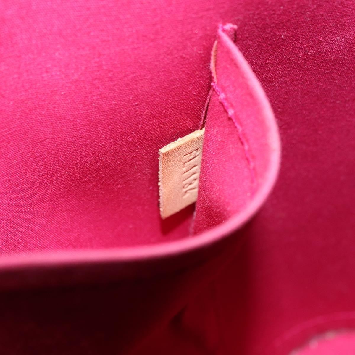 Louis Vuitton Alma Monogram Vernis, Pink, Patent Leather, Handbag