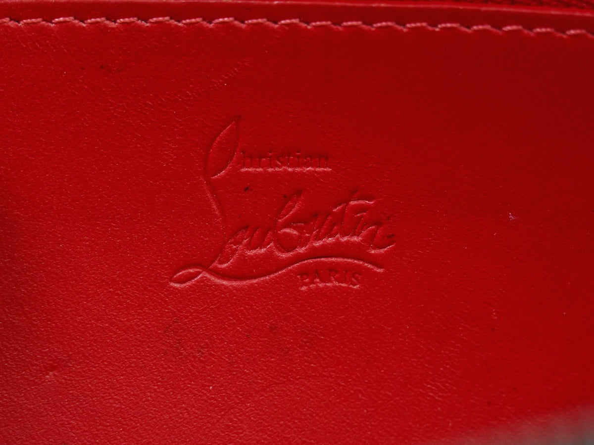 Christian Louboutin Panettone Spiked Leather, Black, Leather, Wallet